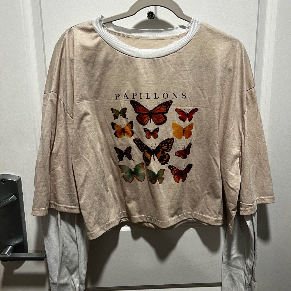 Cropped, Long-sleeve shirt